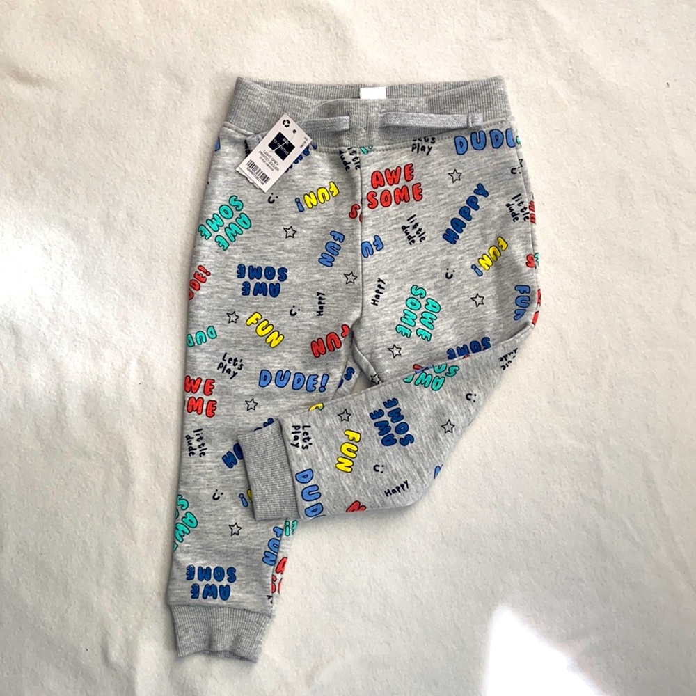 DUNNES Light Grey Printed Joggers Baby Boy 12-18 M